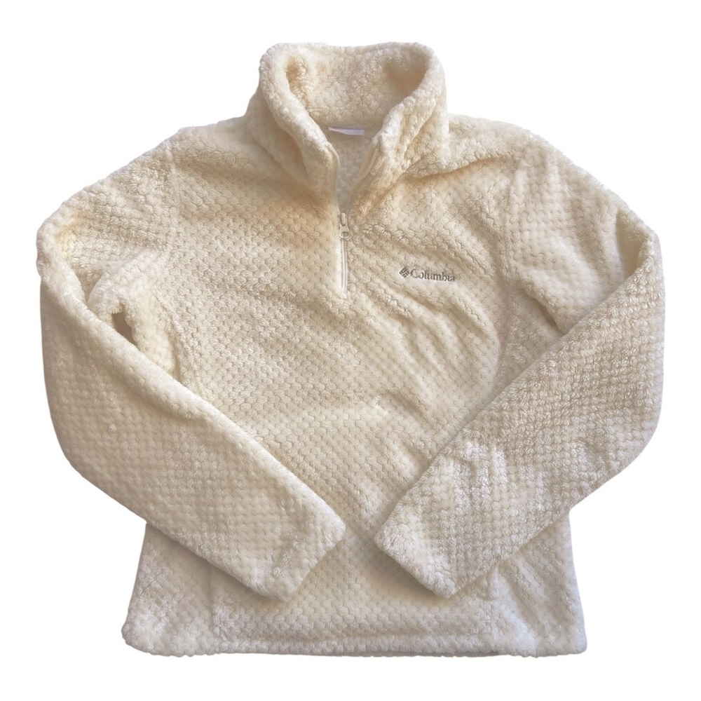 Columbia Sportswear Company Cream Beech Forest Quarter Zip Pullover Size Medium